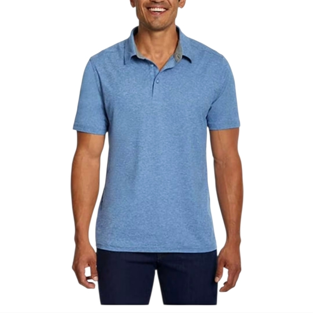 G.H Bass & Co. Men's Blue Polo Shory Sleeve Pullover Size XL